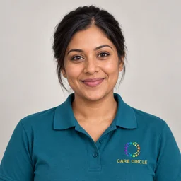 Maya Patel, illustrative Care Circle worker profile